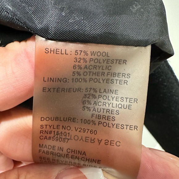 Vince Camuto Black Wool 3/4 Jacket Size L - Picture 8 of 8